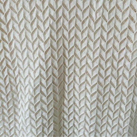 Banana Republic Heritage "Cocoon" Cream Cap Sleeve Crochet Chevron Sheath Dress - Picture 8 of 8